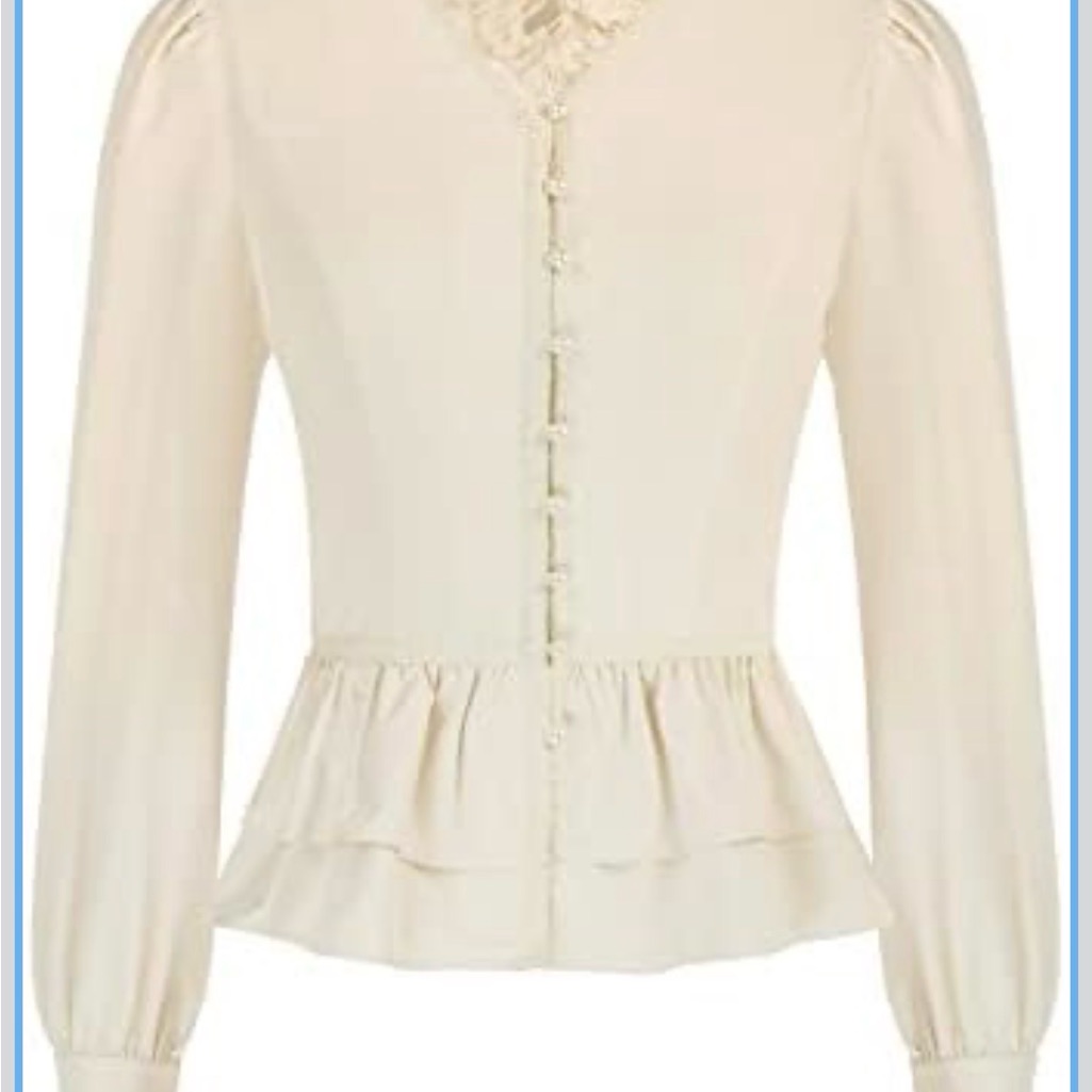 Scarlet Darkness Women Victorian Ruffled Blouse Vintage Size Large